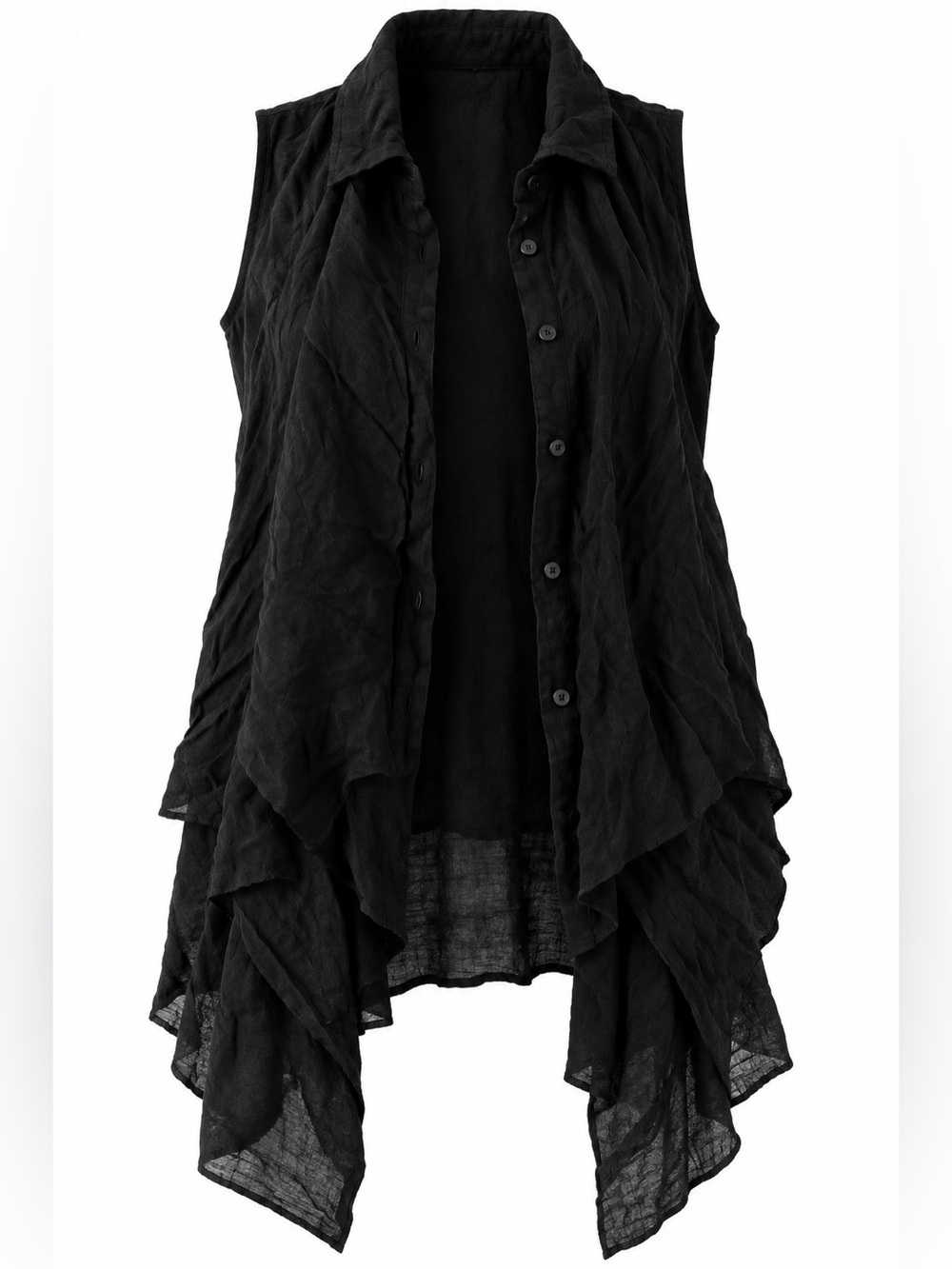 Nicole Benisti Point Zero Black Sleeveless Blouse S